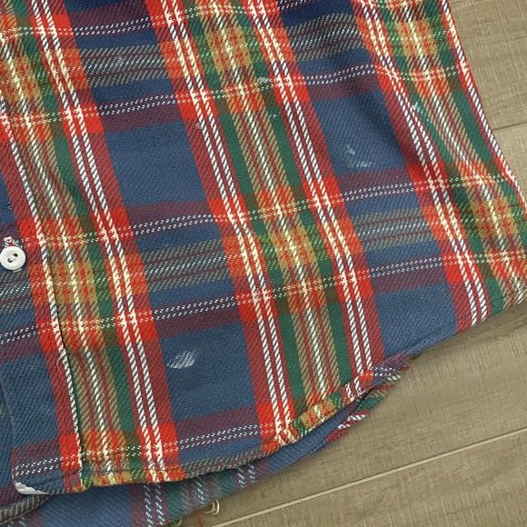 UNIQUE Vintage JCPenney Big Mac Captain America Flannel Shirt Mens L USA Made - Picture 9 of 14